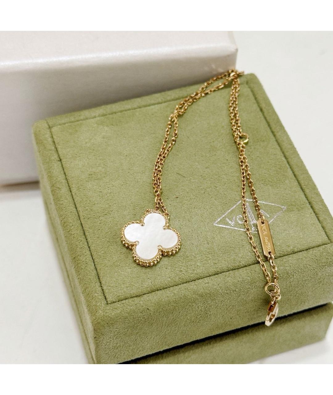 VAN CLEEF & ARPELS Белое колье из желтого золота, фото 6