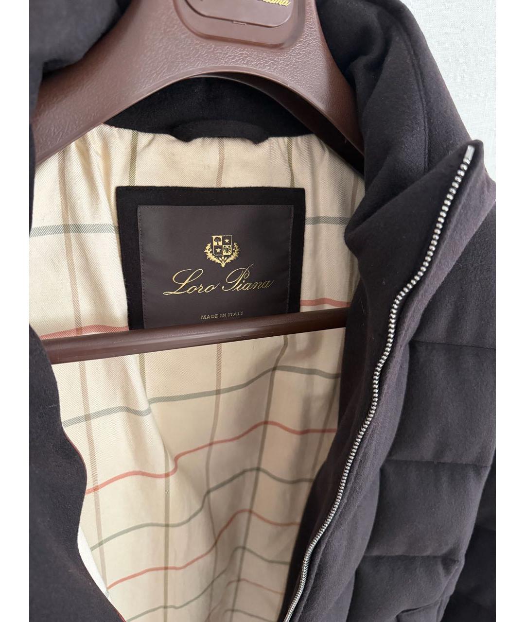 LORO PIANA Коричневый кашемировый пуховик, фото 3