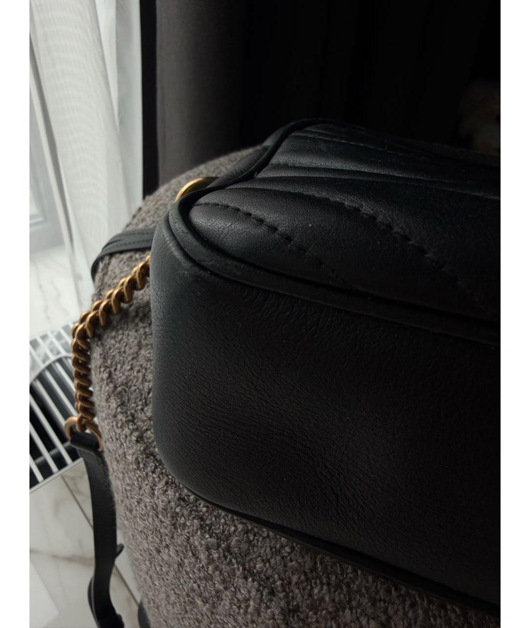 GUCCI Черная кожаная сумка через плечо, фото 8