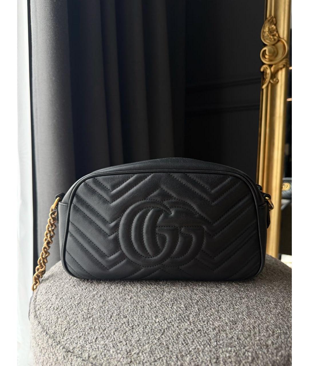 GUCCI Черная кожаная сумка через плечо, фото 3