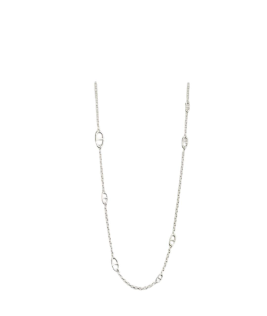 HERMES Серебряное серебряное колье, фото 6