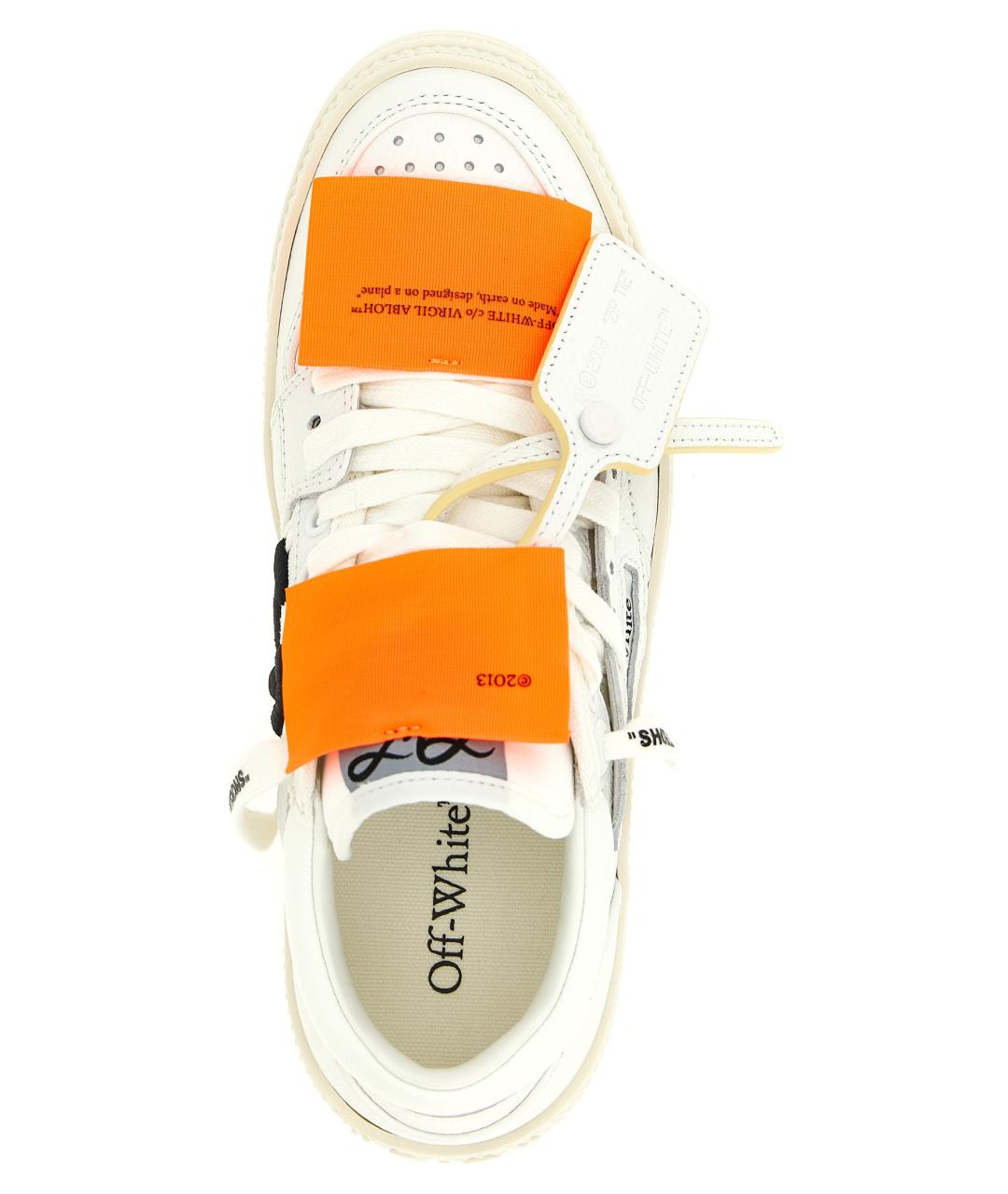 OFF-WHITE Белые кожаные кеды, фото 5