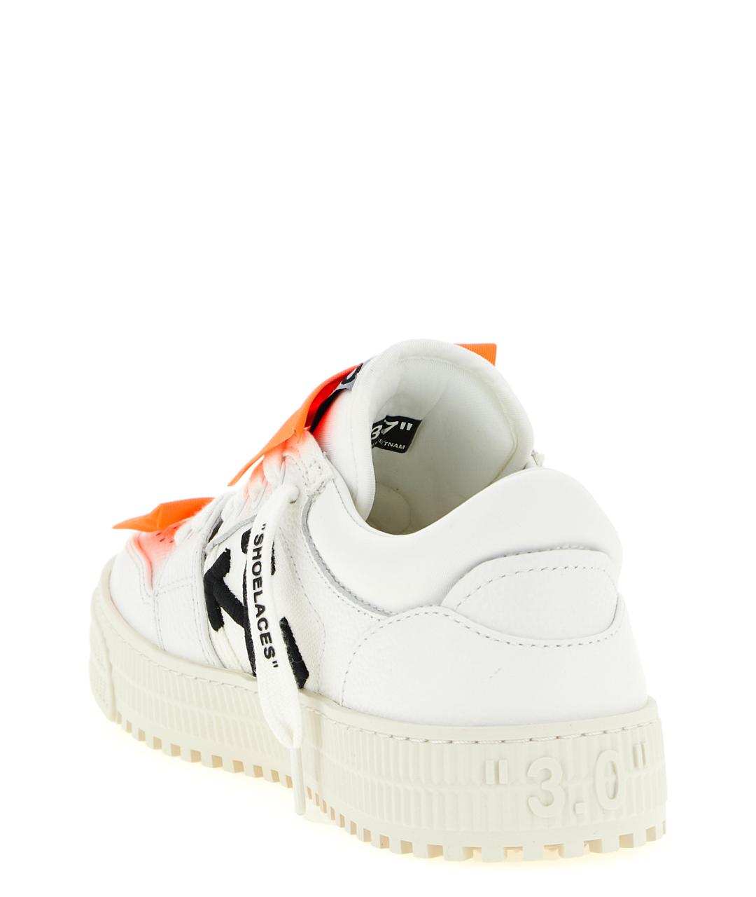 OFF-WHITE Белые кожаные кеды, фото 4