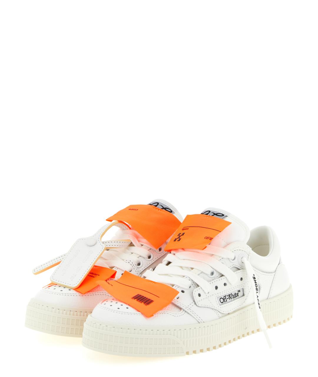 OFF-WHITE Белые кожаные кеды, фото 2