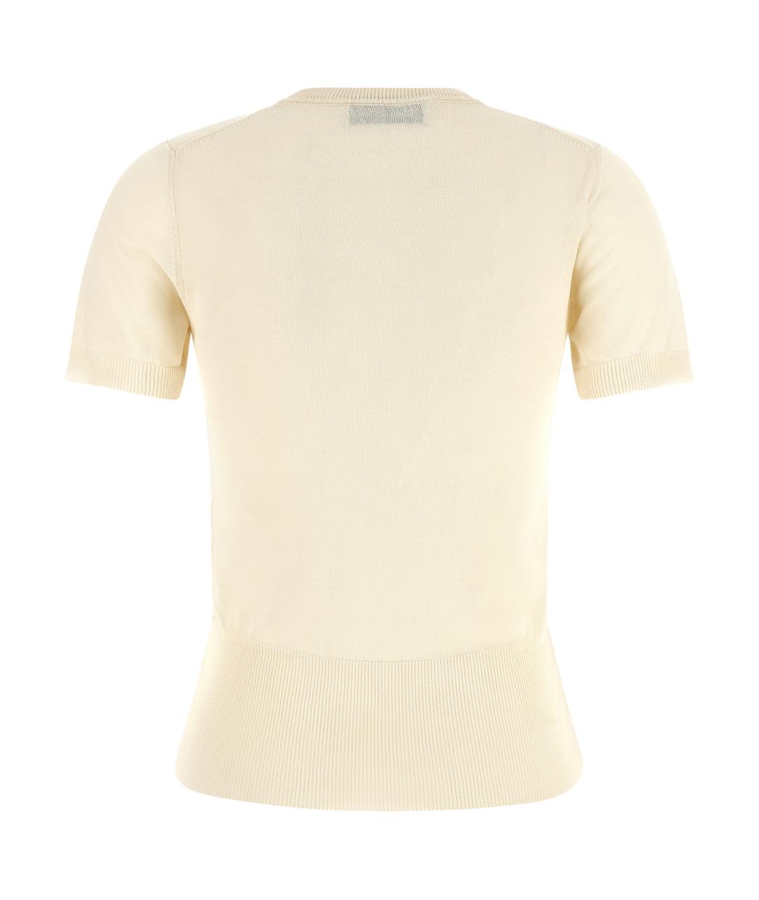 VIVIENNE WESTWOOD Бежевая хлопковая футболка, фото 2