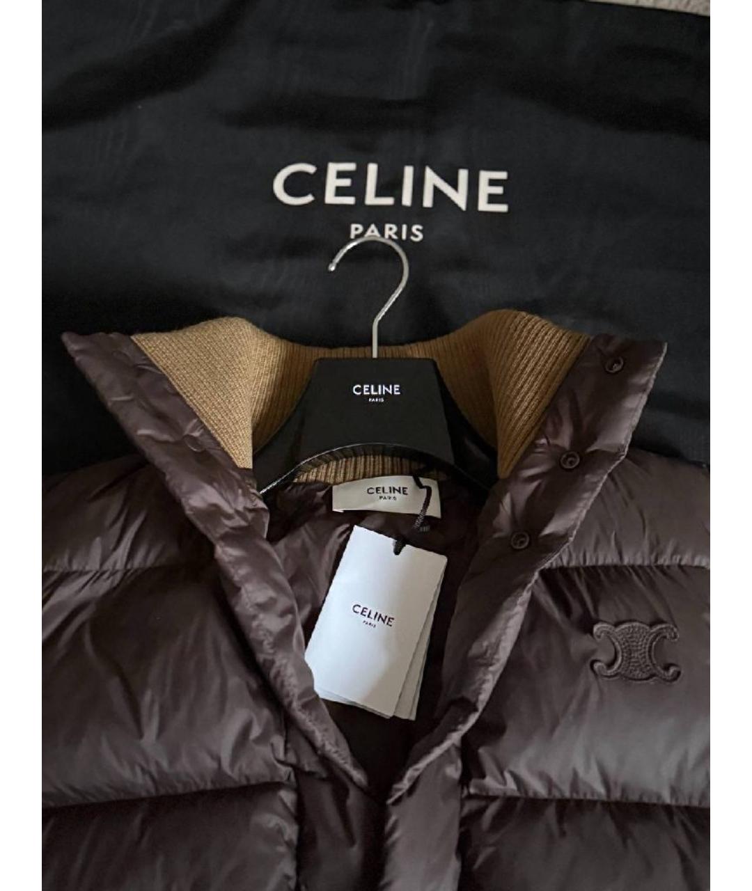 CELINE Бордовый хлопковый жилет, фото 3