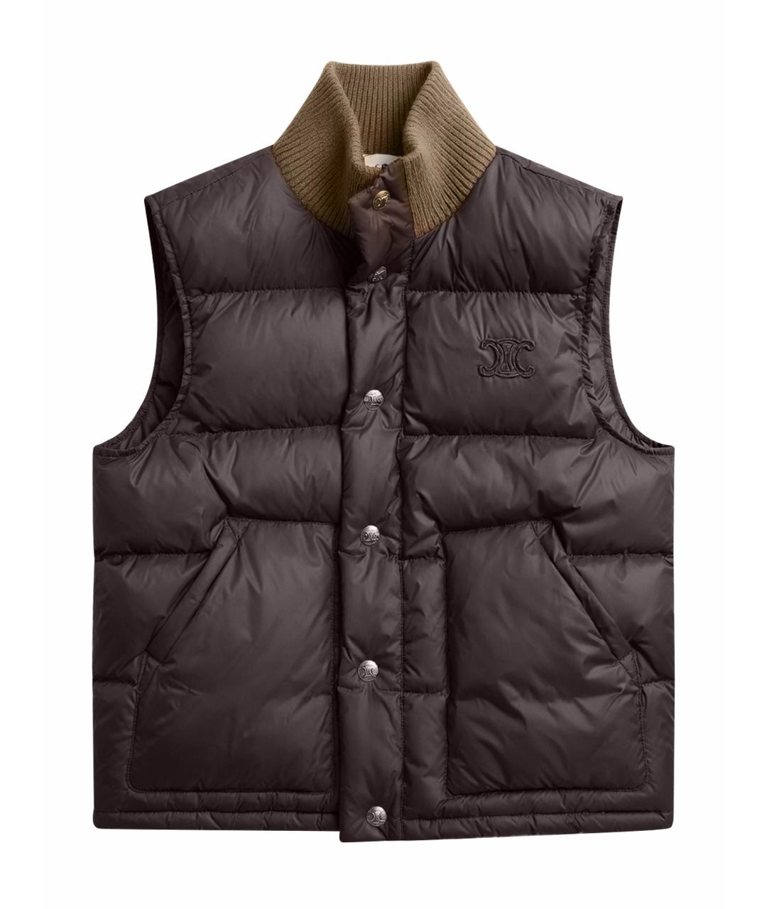 CELINE Бордовый хлопковый жилет, фото 1