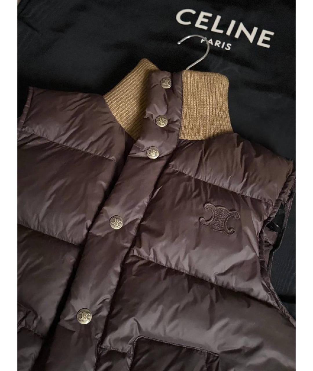 CELINE Бордовый хлопковый жилет, фото 5