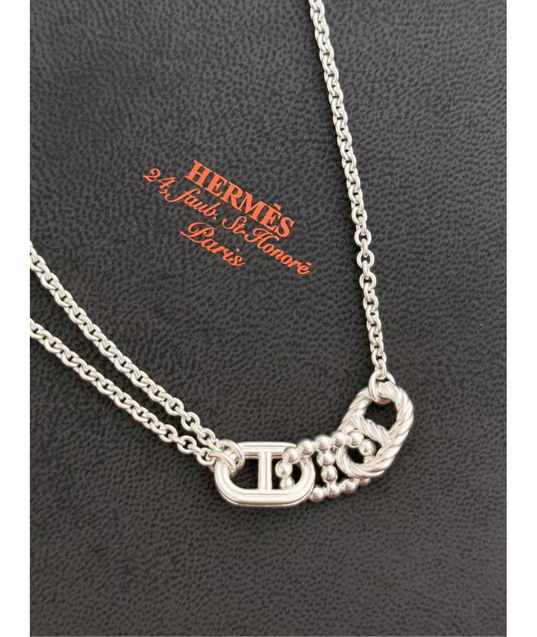 HERMES Серебряное колье, фото 3