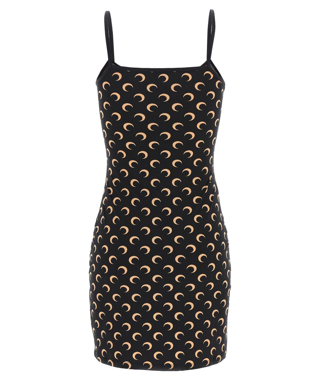 MARINE SERRE Черное полиамидовое повседневное платье, фото 2