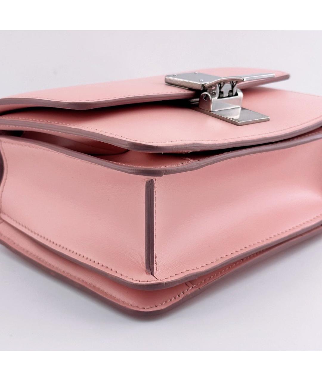 CELINE Розовая кожаная сумка через плечо, фото 6