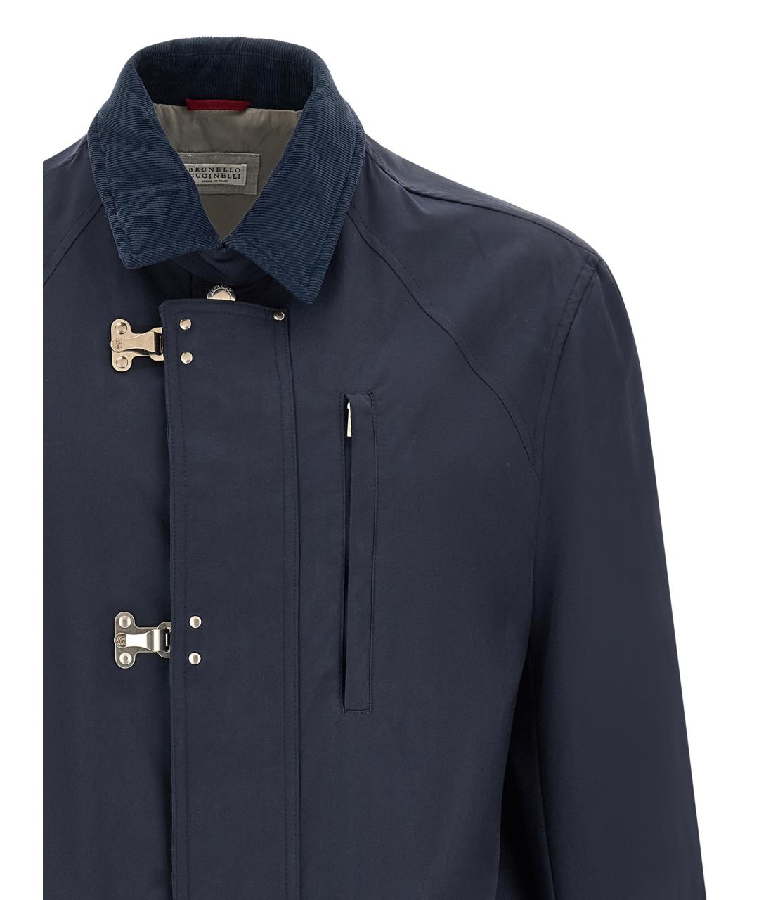 BRUNELLO CUCINELLI Синяя хлопковая куртка, фото 3