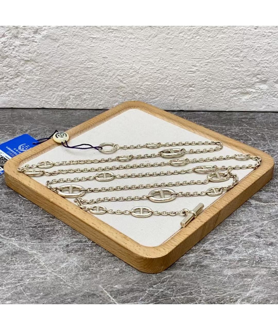 HERMES Серебряное серебряное колье, фото 2