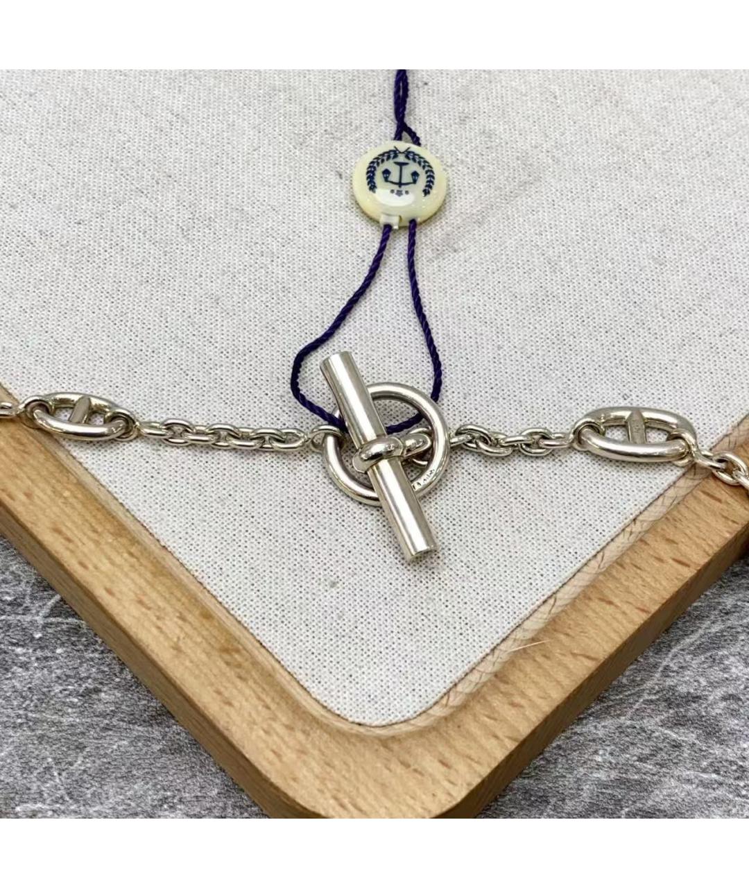 HERMES Серебряное серебряное колье, фото 5