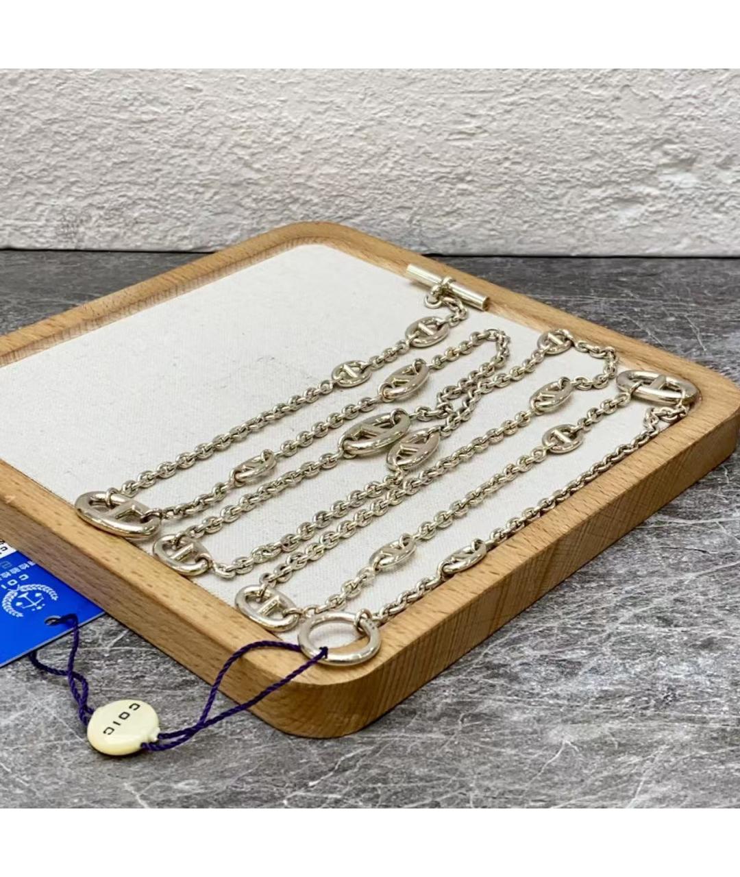 HERMES Серебряное серебряное колье, фото 4