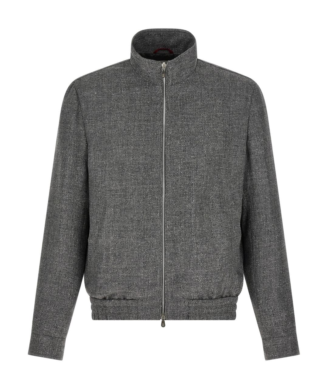 BRUNELLO CUCINELLI Серая шелковая куртка, фото 1