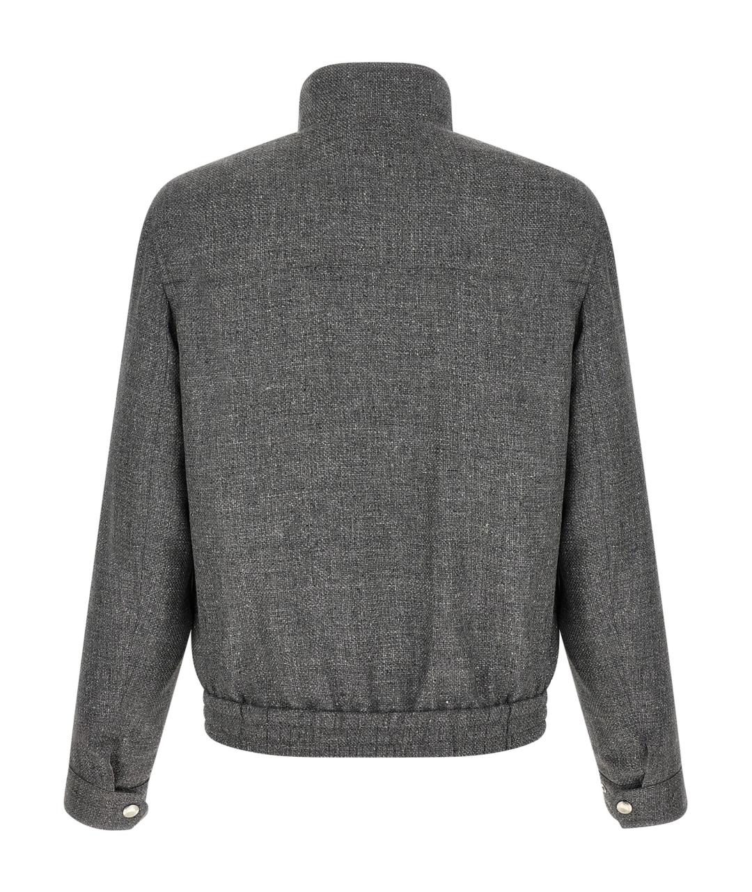 BRUNELLO CUCINELLI Серая шелковая куртка, фото 2