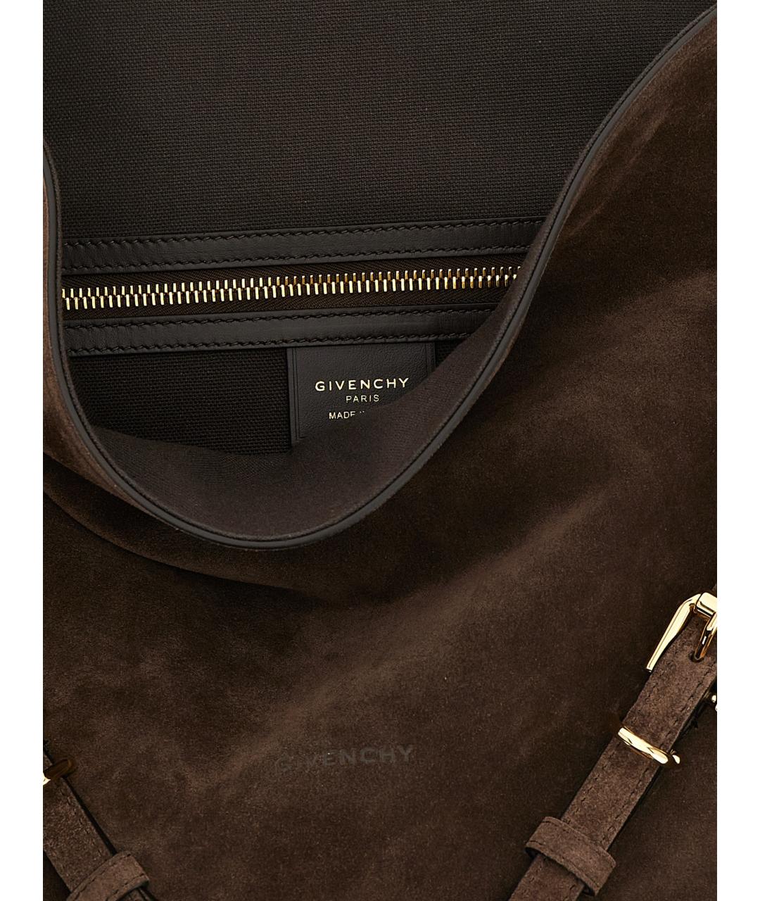 GIVENCHY Коричневая замшевая сумка через плечо, фото 4