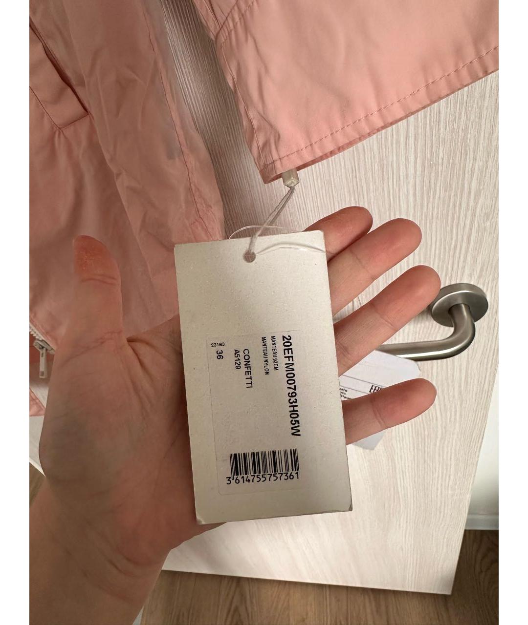 YVES SALOMON Розовый полиамидовый тренч/плащ, фото 5