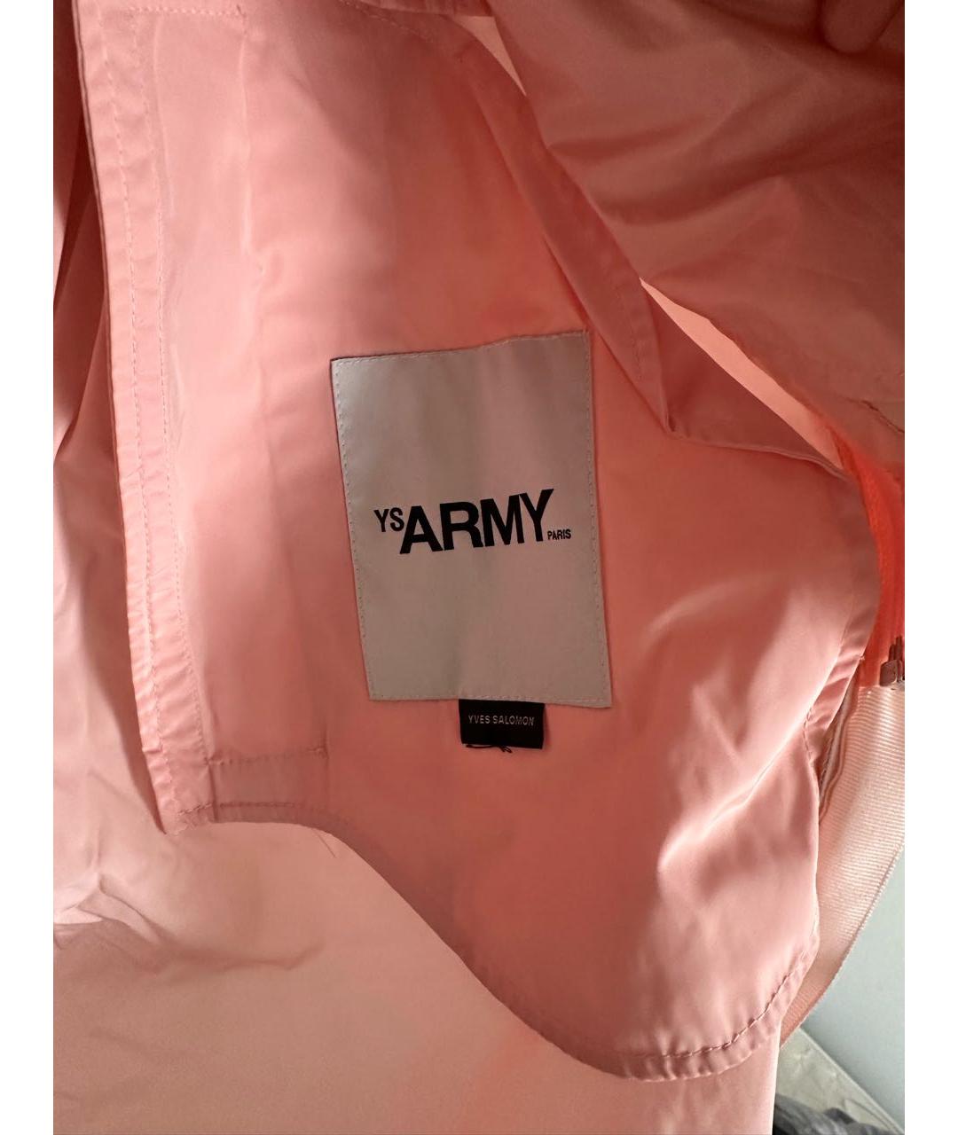 YVES SALOMON Розовый полиамидовый тренч/плащ, фото 7