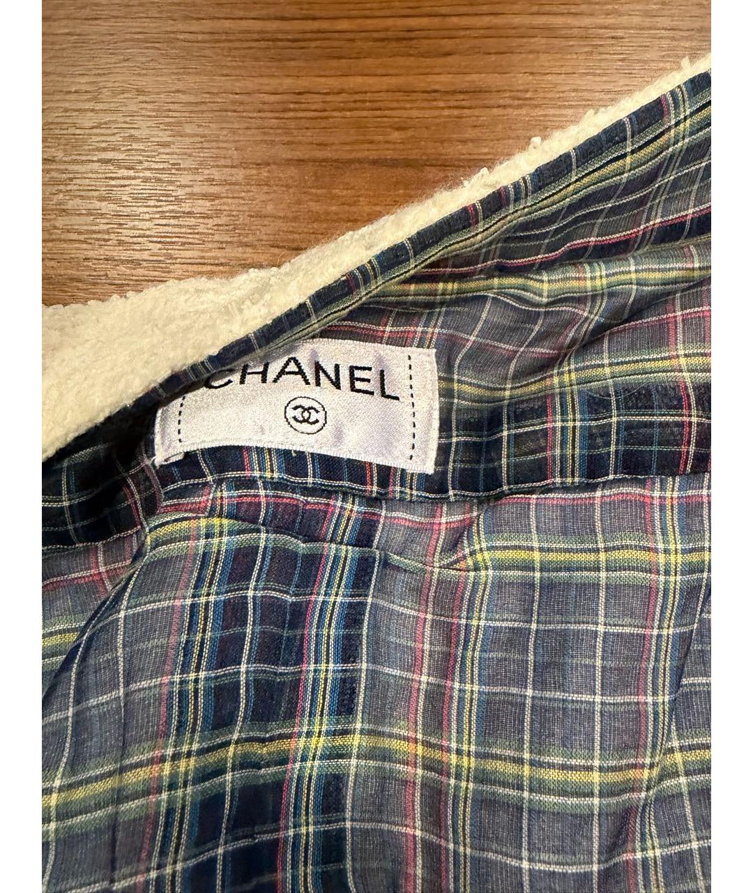 CHANEL Белая твидовая юбка мини, фото 5