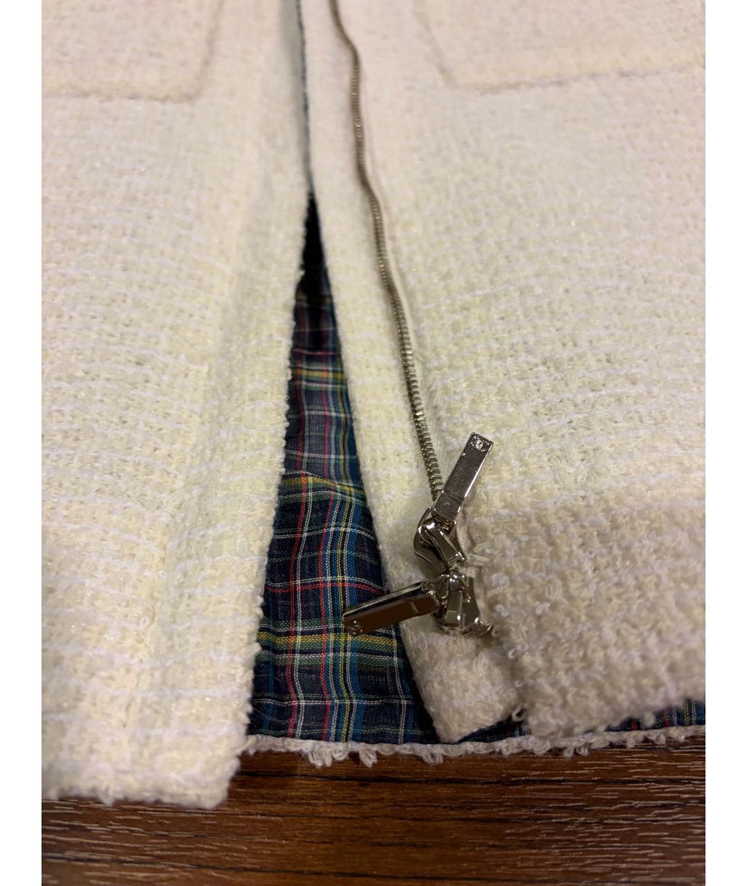 CHANEL Белая твидовая юбка мини, фото 8