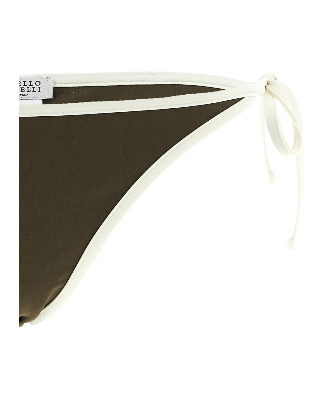 BRUNELLO CUCINELLI Зеленый полиамидовый купальник, фото 3