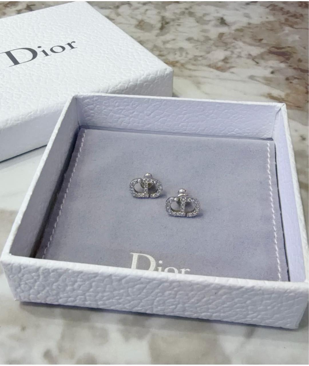 CHRISTIAN DIOR Серебряные металлические серьги, фото 3