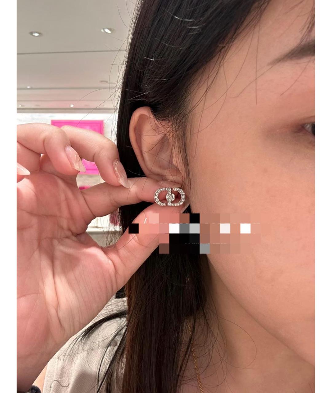 CHRISTIAN DIOR Серебряные металлические серьги, фото 8