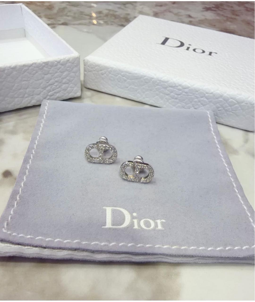 CHRISTIAN DIOR Серебряные металлические серьги, фото 6