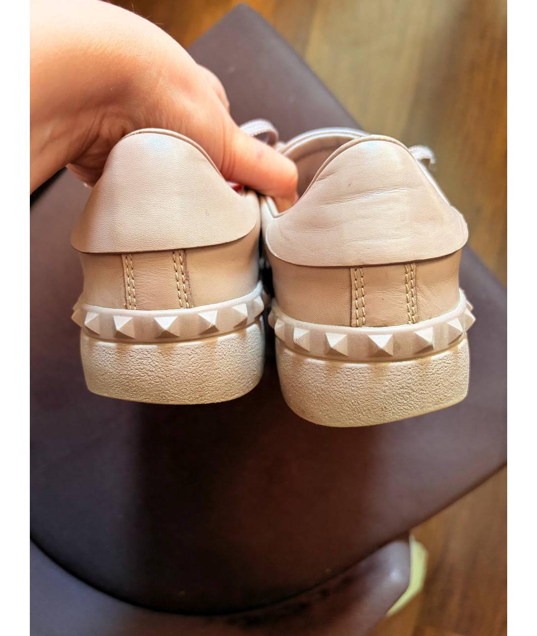 VALENTINO Розовые кожаные кеды, фото 6
