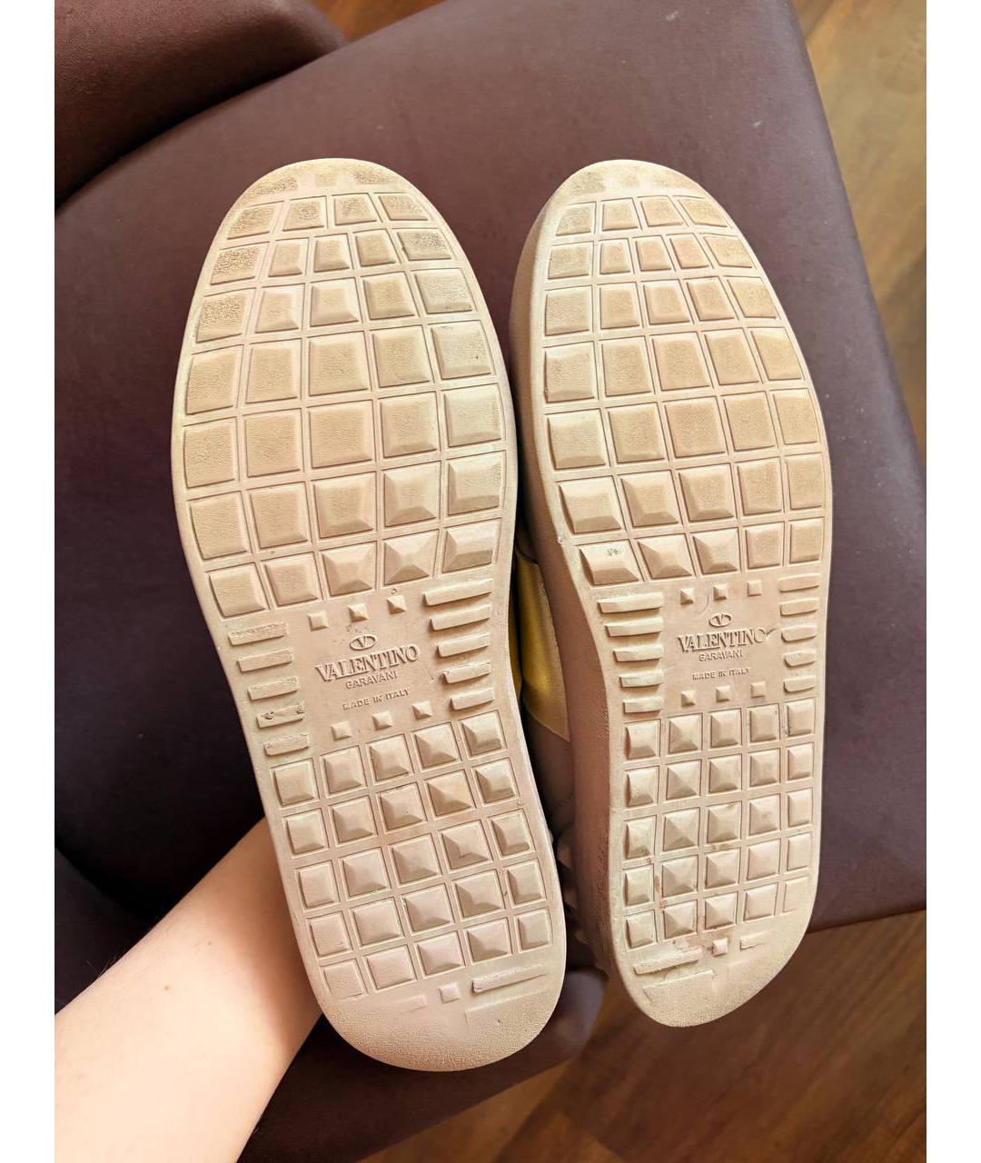 VALENTINO Розовые кожаные кеды, фото 4