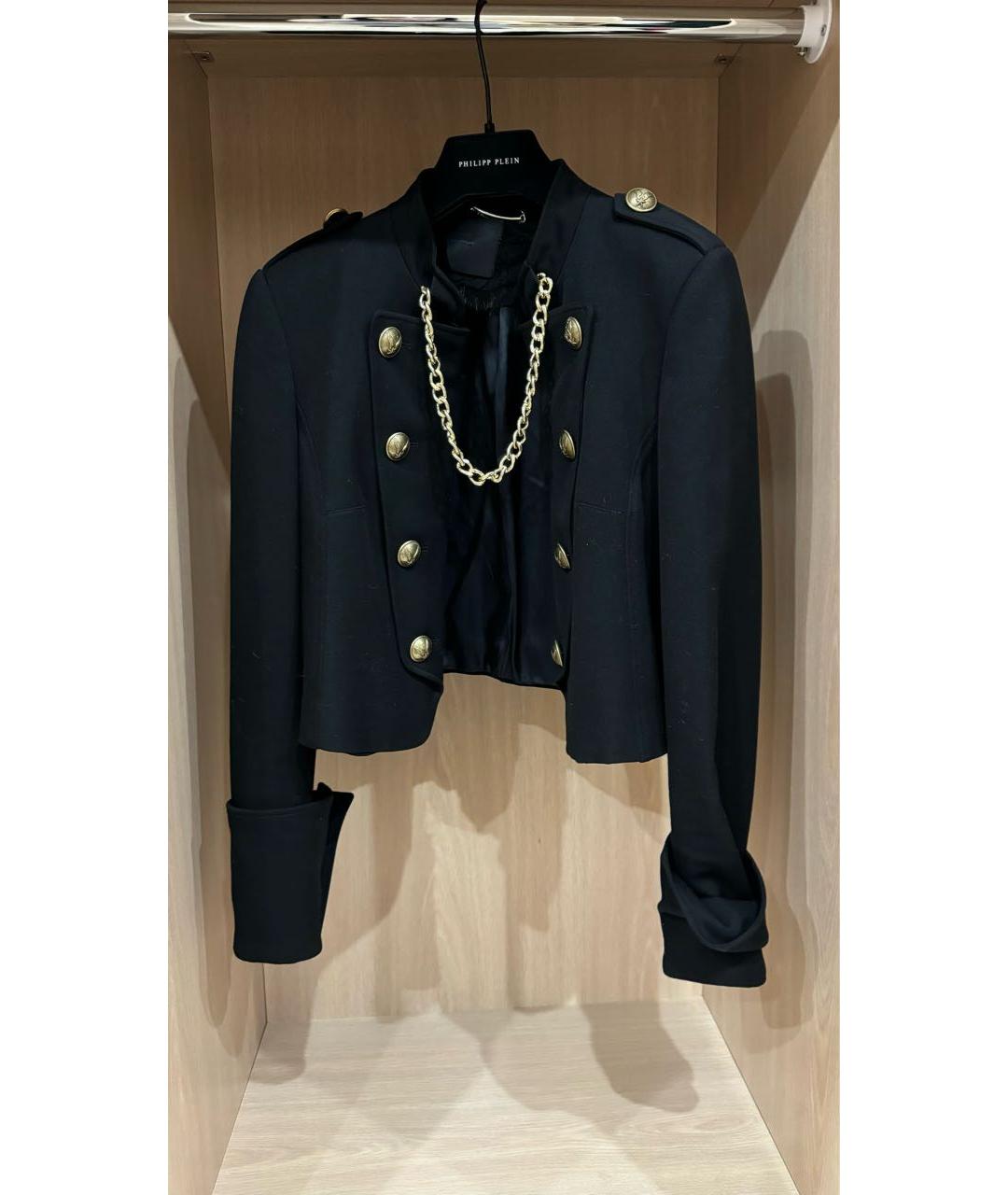 PHILIPP PLEIN Черный полиэстеровый жакет/пиджак, фото 8