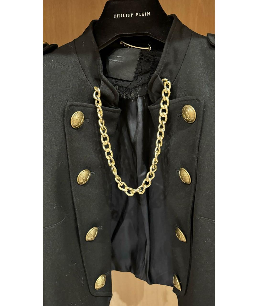 PHILIPP PLEIN Черный полиэстеровый жакет/пиджак, фото 3
