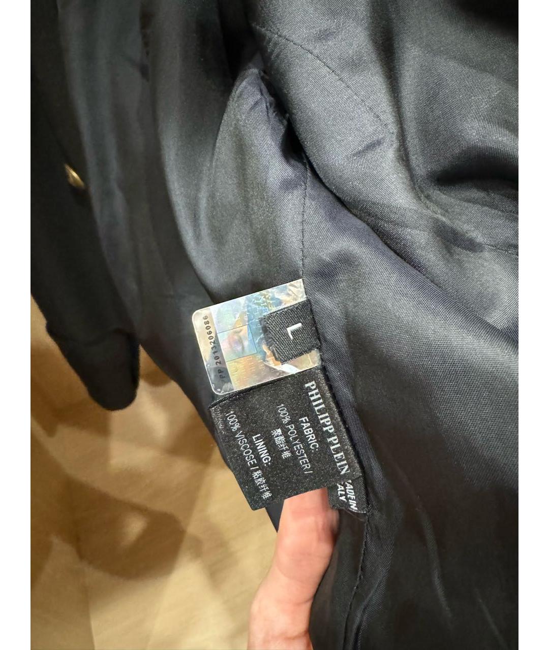 PHILIPP PLEIN Черный полиэстеровый жакет/пиджак, фото 7