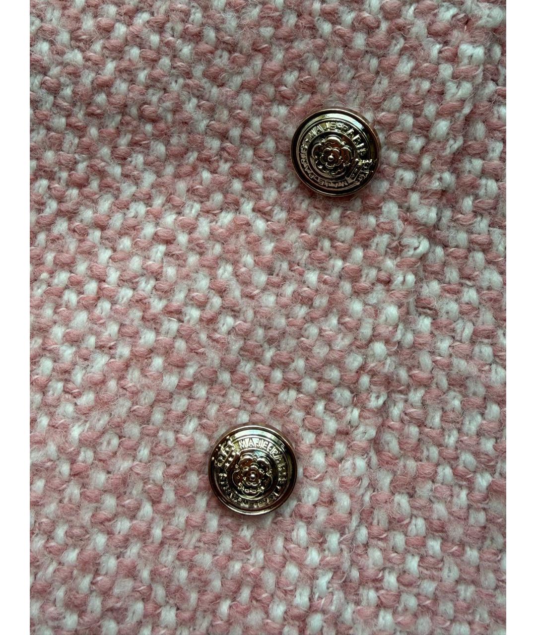 MAJE Коралловая полиэстеровая юбка мини, фото 4