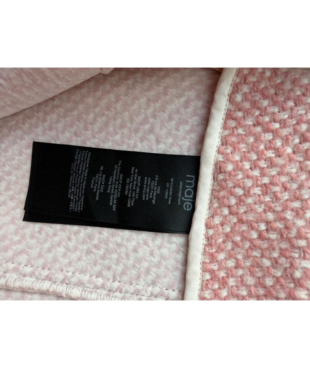 MAJE Коралловая полиэстеровая юбка мини, фото 5