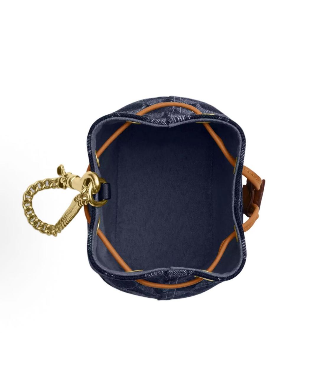 COACH Темно-синяя деним сумка через плечо, фото 3
