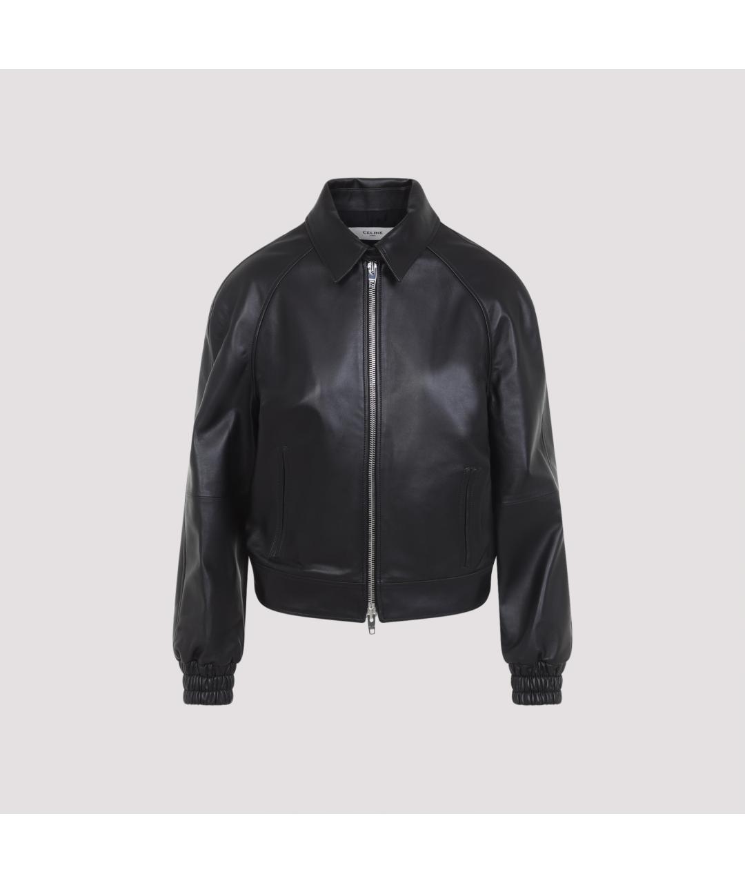 CELINE Черная кожаная куртка, фото 2