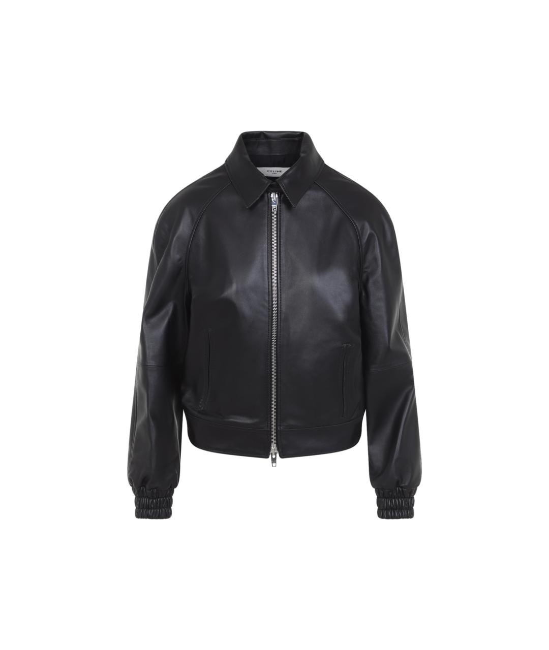 CELINE Черная кожаная куртка, фото 1