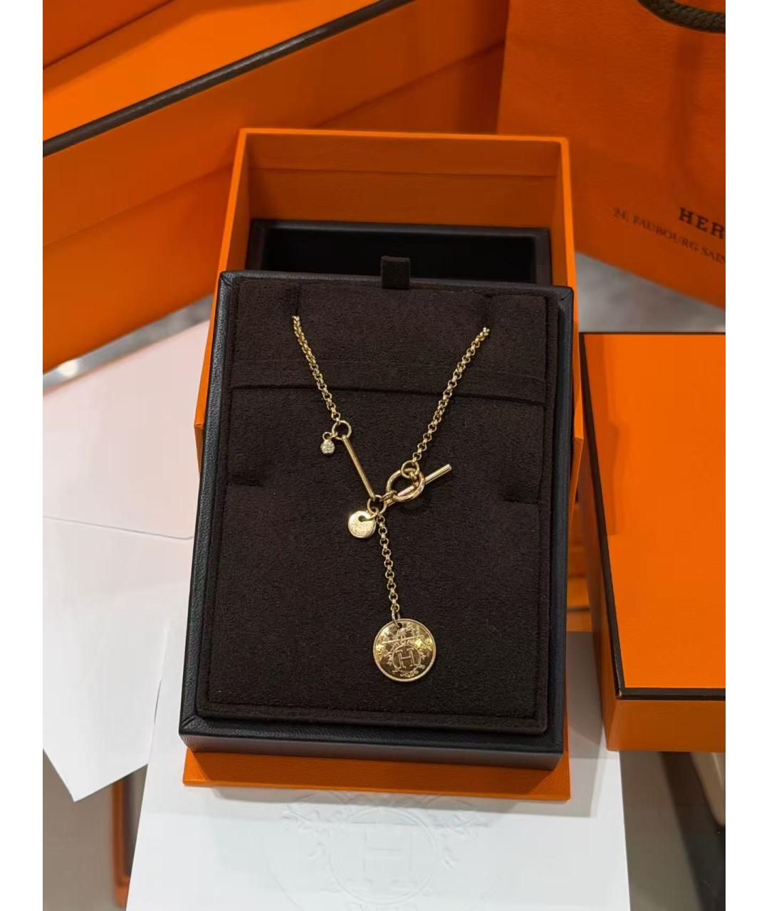 HERMES Золотое колье из розового золота, фото 2