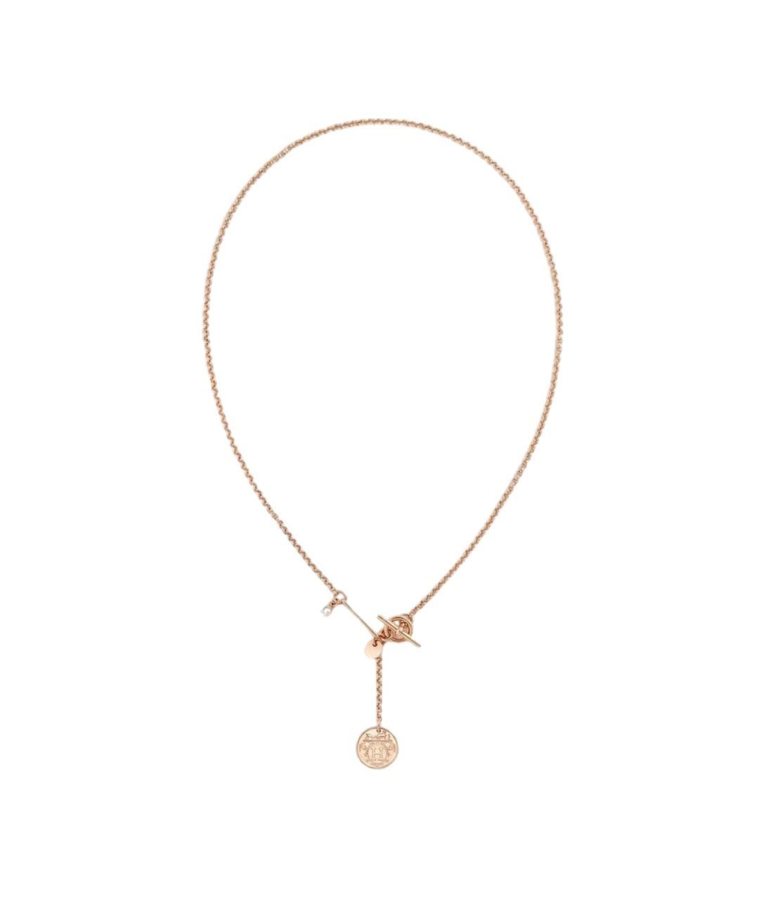 HERMES Золотое колье из розового золота, фото 1
