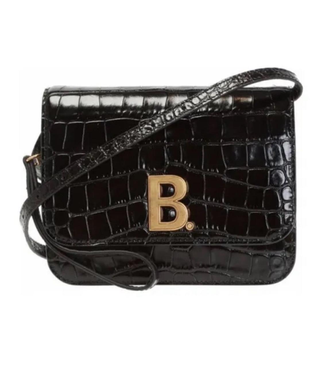 BALENCIAGA Черная кожаная сумка через плечо, фото 7