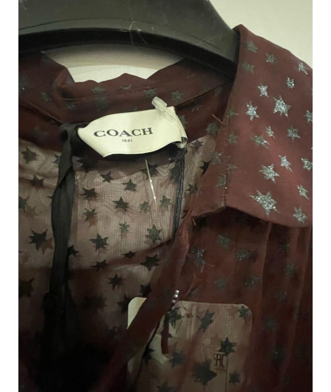 COACH Бордовое повседневное платье, фото 4