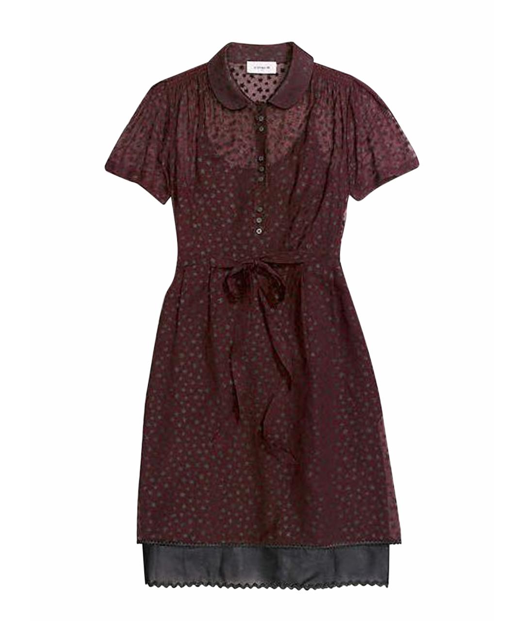 COACH Бордовое повседневное платье, фото 1