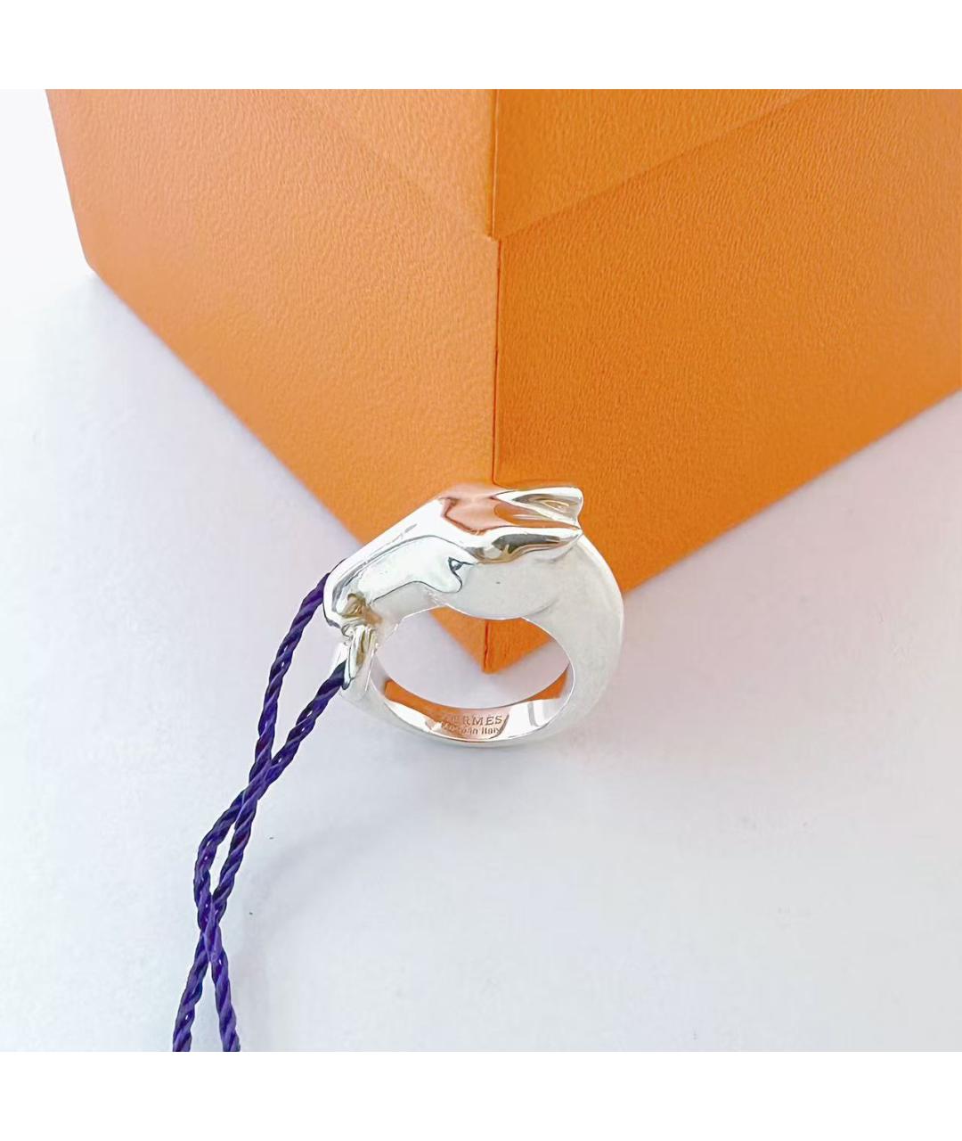 HERMES Серебряное серебряное кольцо, фото 3