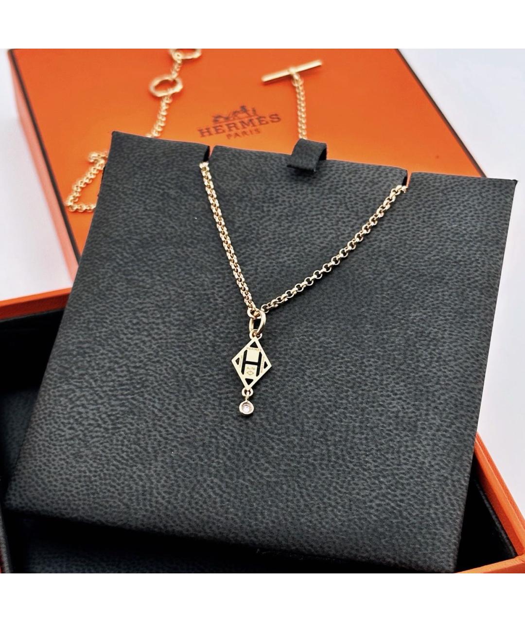 HERMES Розовое колье из розового золота, фото 4