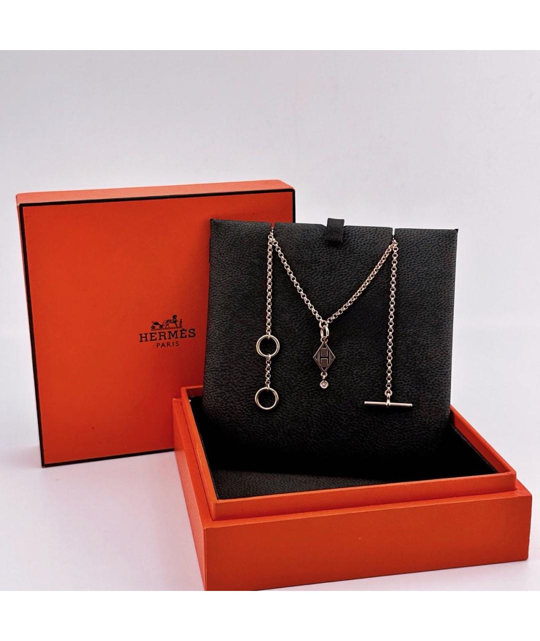 HERMES Розовое колье из розового золота, фото 3