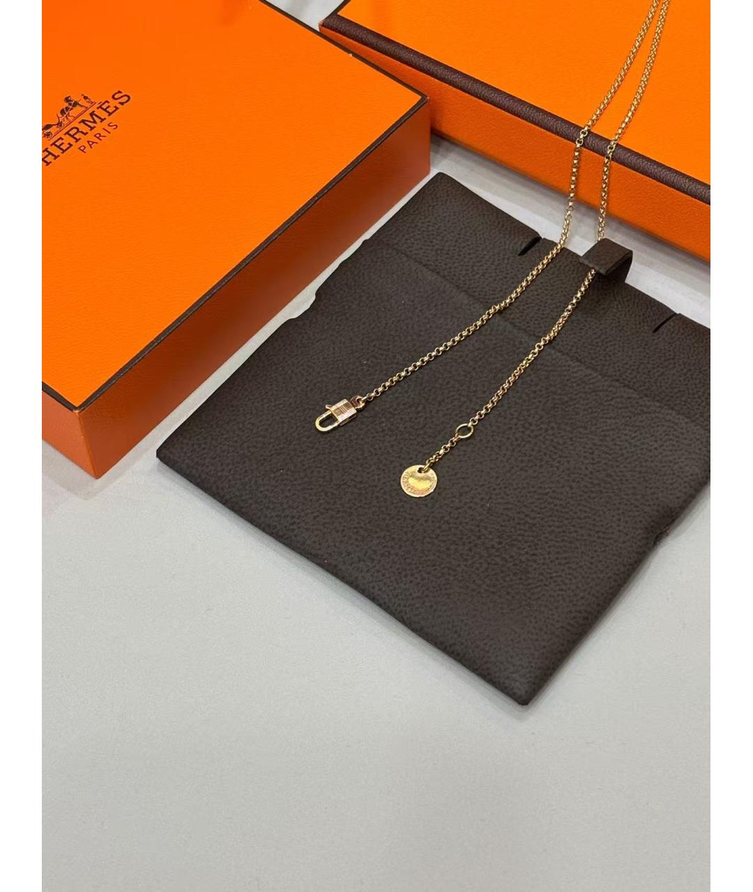HERMES Золотое колье, фото 5