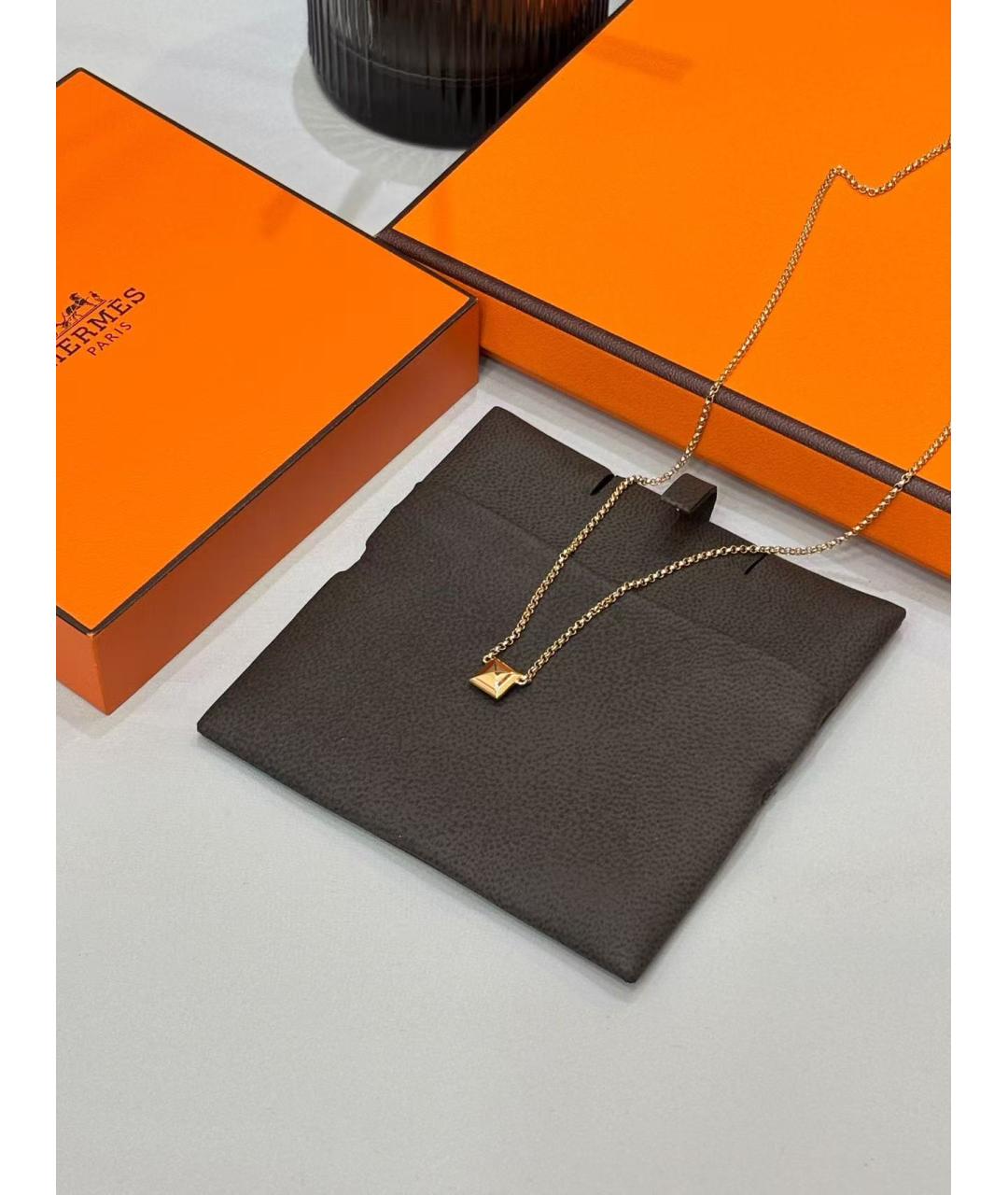 HERMES Золотое колье, фото 4